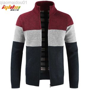 Men's Jackets New 2019 Winter Men's Fleece Sweater Coats Thick Cardigan Coats Men Clothing Autumn Gradient knitted Zipper Jackets Size M-3XL L230721