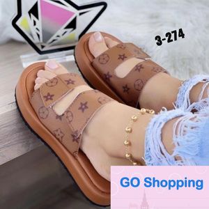 Quality Foreign Trade Platform Sandals Autumn New Buckle Printed European and American Leisure All-Match Beach Sandals