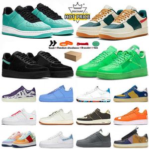 Designer 2023 Classic airforces 1 Leisure Shoes Men Women Casual shoes White Wheat Bones Red Purple Outdoor casual shoes with box