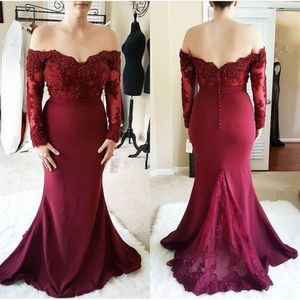 Robe Demoiselle D'Honneur Denizkızı Uzun Kollu Bordo Bridemaid Elbiseler Spagetti Kayışları Balo Elbiseleri Düğün Partisi Gowns337b