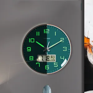 Duvar Saatleri Sessiz Mekanizma Dijital İzleme Minimalist Klasik Metal Elektronik Salon Nordic Reloj Pared Saat