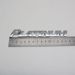Per Toyota Platinum Emblem Car Logo 3D Letter Sticker Chrome Silver Rear Trunk Targhetta Auto Badge Decal291d