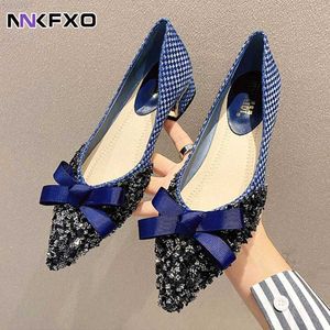 Dress Shoes Glitter Bow Flats Women Autumn Large Size 42/43 Shoes Female Sequins Beaded Ballerina Loafers Women Lace-Bowknot Moccasins L230721