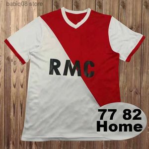 Fans Tops Tees 99 00 Monaco Club BARTHEZ Mens Retro Soccer Jerseys EMTEL 87 90 91 92 93 94 95 96 Home BEN YEDDER Red White Football Shirt Short Sleeve Uniformes T230720