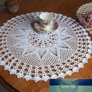 Handgjorda virkade doilies spetsblomma bordsduk bomull doily placemats bord täckmatta kustrum hem dekor 50 cm runda12895