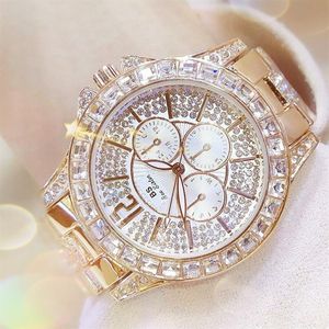 Masowe kobiety kwarcowe zegarki Rhinestone Diamond Casual Na rękę
