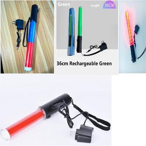 Rechargeable LED Fire Control Fluorescent LED Road Traffic Police Safety Command Baton Evacuation Lifesaving Indicator306Y
