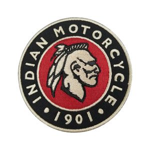 Indian 1901 MC Front Jacket Vest Embroidered Patch Green Motorcycle Biker Vest Patch Rock Punk Patch 10 Pcs/ Lot Free Shipping