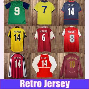 Fani na szczycie tees 1998 1999 Henry Bergkamp Retro piłka nożna V. Persie Vieira Merson Adams Mens Home Red Away 3rd Football Shirt krótkie rękawy