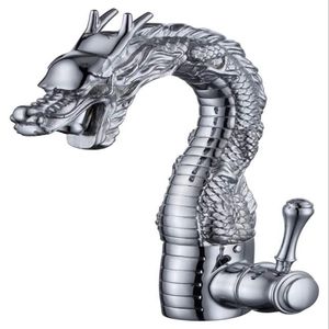 chrome single hole handle bathroom lavatory sink dragon mixer faucet Deck Mounted luxury tap225S