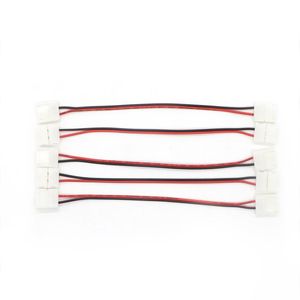 10mm 8mm 2 Pin Single Color 5050 LED Strip Connector Soldering Connecting Wire With Led PCB Connector332x