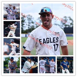 Georgia Southern Eagles Baseball Jersey 11 Luke Hatcher 55 Corey Dowdell 21 J.C. Peacher 6 Zane Faulk 4 Kyler Hultgren Custom Stitched Georgia Southern Jerseys