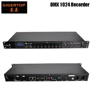 Gigertop TP-D1369 1024 DMX kaydedici ABD AB AU Güç Kablosu Mikrofon Pikap AV Ses girişi RJ45 veya RS232 Connect Control326s