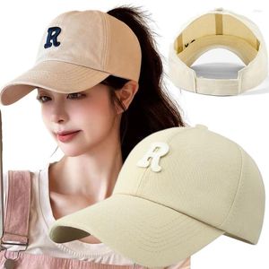 Bollmössor Summer Hat For Women Baseball Cap Solid Color Tom Top Sunhat Sport Running Sun Visor Hats Ponycap