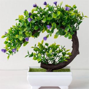 Kwiaty dekoracyjne plastikowe kwiaty rośliny doniczkowe Zielony sztuczny stół do stolika dekoracyjnego