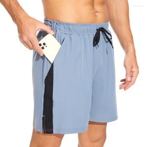 Running Shorts Men Fitness 2 i 1 träningspolyester snabb torr basket Sweatpants Jogging Gym Training