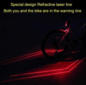 Potężny rower LED Laser Light Waterproof 6 Tryb rowerowe lampki motocyklowe motocyklowe rowery Scooter Bezpieczeństwo Ostrzeżenie tylna lampka