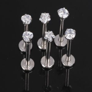 1 2x8x3mm 16G Серебро внутри нити с резьбой дженером Labre