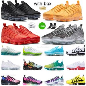 Scarpe da corsa TN Plus Triple Black University Blue Cherry Hyper Violet Olive Orange Gradient Gradient Fashion Classic Uomo Donna Sneakers