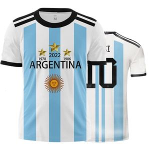 Men's T-Shirts Box 10 Argentine Flag Digital Fashion DIY Box Short Hand Selection 3D Printed T-shirt Summer Unisex Sports Dress 230720