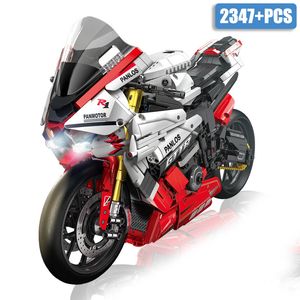 アクショントイフィギュアテクニカルエキスパートシティレーシングカーバイクビルディングブロックV4S PH4 H2R R1モーターバイク