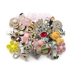 Аксессуары для участия в обуви DIY роскошный металлический дизайнер Bling Charms для украшений