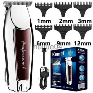 Clippers Trimmers Kemei Professional Hair Cutting Hine Electric Hair Trimmers Beard Shaver For Men USB Laddningsbar frisyr Barber KM9163 X0728