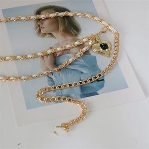 Brand Women Metal Chain Gold Silver Dress Decoration Temperament Braided Chain Classic Luxury Belt Women Designer Belt Dress Waistband