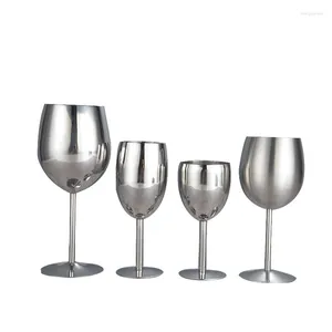 Weingläser 1 Stück Edelstahl Ganzstahlbecher Metall Glas Weinglas Bar Champagner Cocktail Trinkbecher Partyzubehör