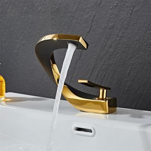 Basin Faucet Black and Gold Bathroom Mixer Tap Brushed Gold/Chickel/Chrome Wash Basin Faucet Hot and Cold Sink Faucet New