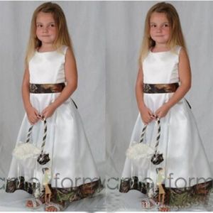 Long Camo Flower Girl Dresses For wedding Stain A Line Cute Pageants Gowns for Girls First Holy Communion Dresses244q