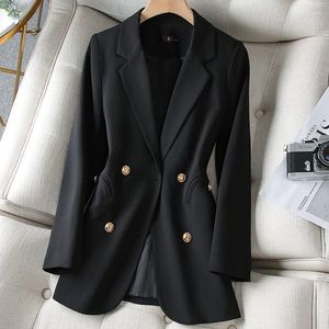 Women's Suits Fashion Suit Women Blazer 2023 Long Sleeve Blazers Short Slim Spring And Autumn Jacket Woman Coat Black OAIRED