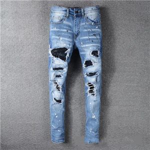 Classic printed embroidery designer mens jeans motorcycle hole luxury denim men's fashion street wear men designer pants CHG2307214