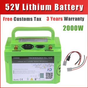 52V 1000W 2000W 3000W 20AH 30AH Scooter Motorcycle electric bike battery