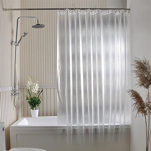 Waterproof PEVA Bathroom Curtains Grind Arenaceous Translucent Shower Curtain Europe Mildew Proof Solid Color Bath Curtains287o