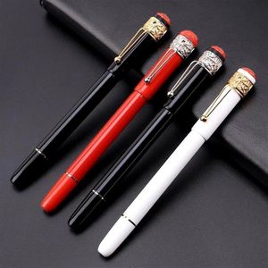 Высококачественная роскошная шариковая ручка Black - Красный металлический паук -клип с ножом Fine OfFIC