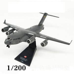 Transformation toys Robots 1 200 U S American Navy Army C 17 Globemaster Transport aircraft airplane fighter model toy for display show collections 230721