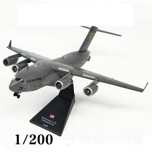 Brinquedos de transformação Robots 1 200 U S American Navy Army C 17 Globemaster Transport aeronave avião lutador modelo brinquedo para exibir coleções de shows 230721