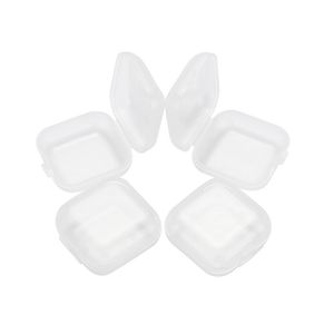 Scatola quadrata trasparente fai-da-te Contenitori in plastica per contenitori con coperchi Contenitori per tappi per le orecchie per gioielli 3,8 * 3,8 cm