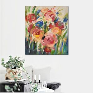 Modern Landscape Canvas Wall Art Bright Bloom I Silvia Vassileva Dipinti fatti a mano di alta qualità