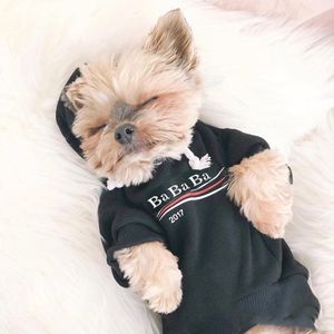 Gata tryckt stil husdjur hund hoodie tyg bekväm varm hund hoodie schnauzer fransk bulldog hårlös katt