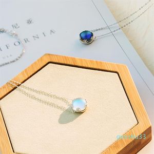 Thaya 55cm Aurora Pendant Necklace Halo Crystal Gemstone S925 Silver Scale Light Necklace for Women Elegant Jewelry301b