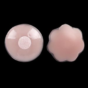 100 Pçs Sexy Silicone Mamilos Patch Almofadas de Sutiã Feminino Pétalas Removíveis Reutilizáveis Invisíveis Flor Redonda Formato de Coração Feminino 237L