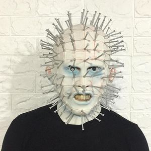 Hellraiser Pinhead Korku Maskesi Partisi Karnaval Mascaras Head Tail Man Film Cosplay Mask Cadılar Bayram