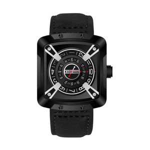 Kademan 612 Square Mens Watches niesamowicie wyglądające sportowe życie Waterproof Masculine Brance Watch z wygodnym paskiem świetne kreatywne 301i