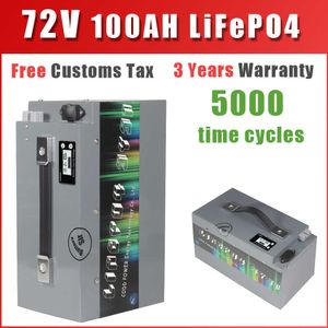 72V LiFePO4 Lithium Iron Phosphate Battery With BMS 40AH 60AH 100AH For Electric bike Motorcycle Scooter EV Golf Cart