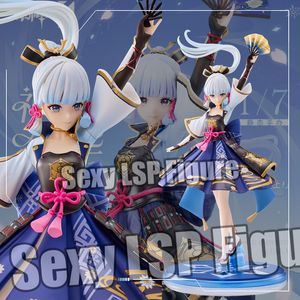 Anime manga 28cm Genshin Etki Anime Figürü Kamisato Ayaka 1/7 Frostflake Heron Ver Oyun Heykeli PVC Action Figür Model Bebek Oyuncak Hediyeleri