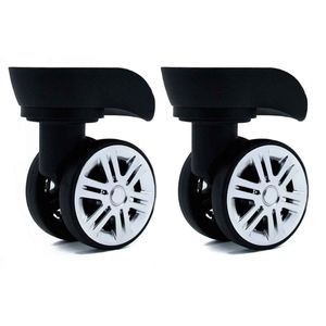 Bag Parts Accessories 1 Pair A09 A57 Trolley Case Luggage Wheels No Noise Luggage Swivel Left Right Silent Wheels DIY Suitcase Replacement Parts 230721