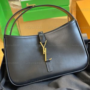 10A Mirror Quality Designers Pequena LE5A7 Bolsa Hobo 23cm Feminina Couro Real Bolsa Preta Luxo Lady Clutch Bolsa Clássica Ombro Com Caixa