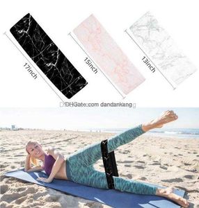 Squat Exercise Knitted Booty band Marble print pattern Elastic 3 Piece Home Fitness yoga Equipment Gym Set Tension Belts Circle Hip Resistance Bands